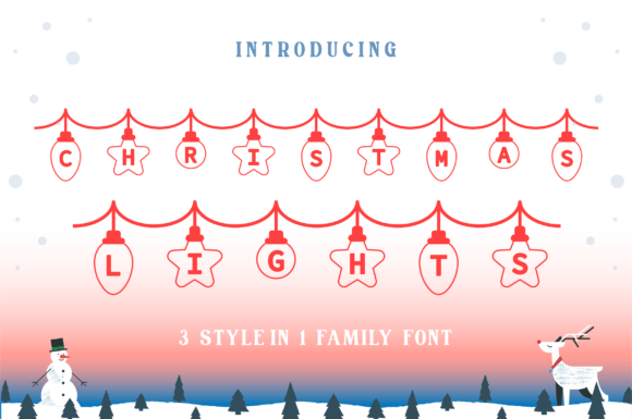 Bunting Christmas Light: A Festive Font for Branding Magic