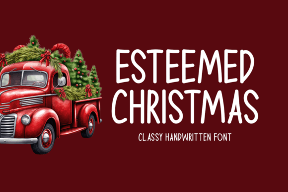 Esteemed Christmas: A Handwritten Font for Digital Design