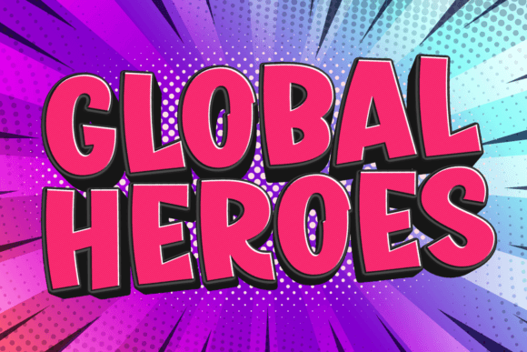 Global Heroes Font for Crafters and Designers