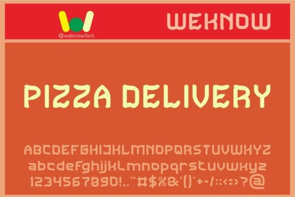 Pizza Delivery Font for Editorial Design
