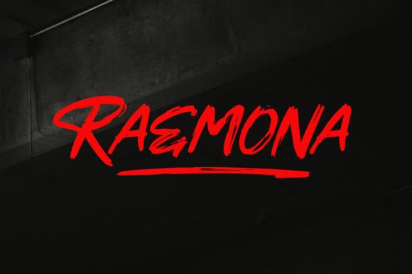 Raemona: A Bold Brush Font for Digital Impact